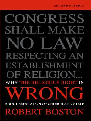 cover image of Why the Religious Right Is Wrong About Separation of Church and State